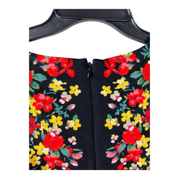 Liz Claiborne Womens 3/4 Flutter Sleeve Floral Multicolor Sheath Knee Dress 10 - Picture 6 of 9